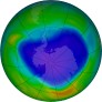 Antarctic ozone map for 2022-09-20